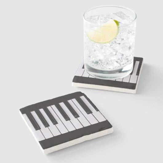 Klavier-Schlüssel Steinuntersetzer (Seitenansicht)