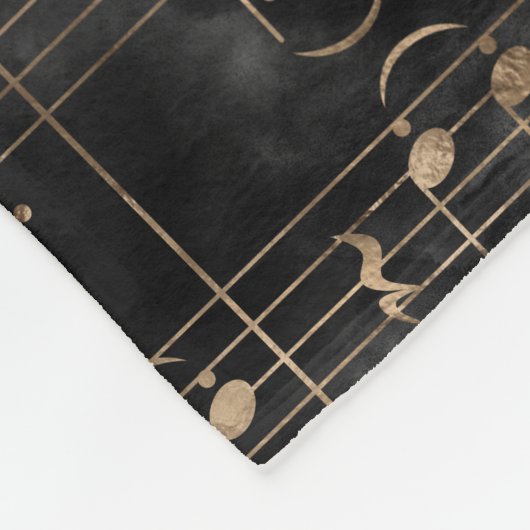 Klavier-Schlüssel und Anmerkungen - Aquarell und Fleecedecke (Ecke)