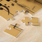 Klavier-Schlüssel und musikalische Anmerkungen Puzzle (Seite)