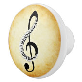 Klavier-Schlüssel-und musikalische Keramikknauf (Rechts)