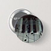 Klavier-Schlüssel und Musiknoten Button (Vorne & Hinten)