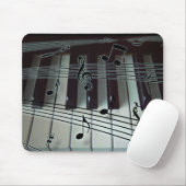 Klavier-Schlüssel und Musiknoten Mousepad (Mit Mouse)