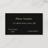 Klavier-Schlüssel Visitenkarte (Rückseite)