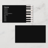 Klavier-Schlüssel Visitenkarte (Vorne/Hinten)
