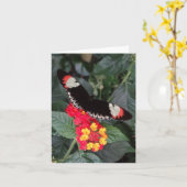 Klavier-Schlüsselschmetterling Notecard Karte (Gelbe Blume)