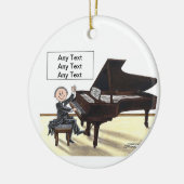 Klavier-Spieler - Mann Keramikornament (Links)