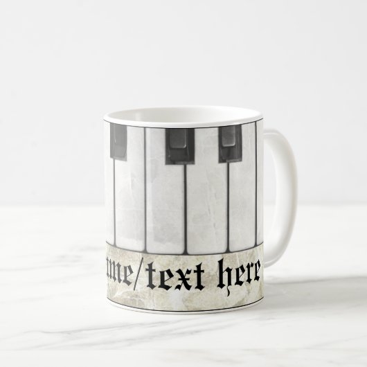 Klavier-Spieler oder Lehrer-Tasse Kaffeetasse (VorderseiteRechts)
