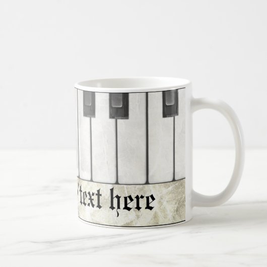 Klavier-Spieler oder Lehrer-Tasse Kaffeetasse (Rechts)