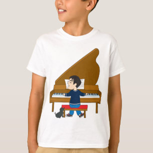 Klavier-Spieler und Hund T-Shirt