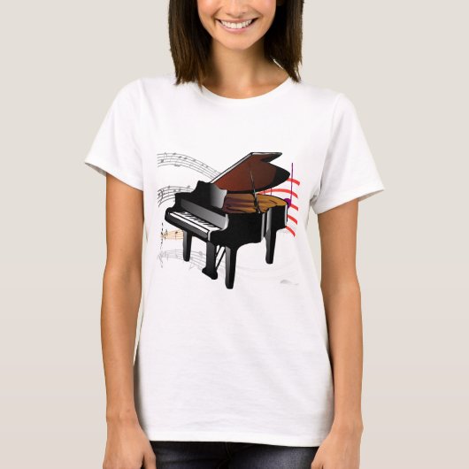 Klavier-T-Shirt T-Shirt (Vorderseite)