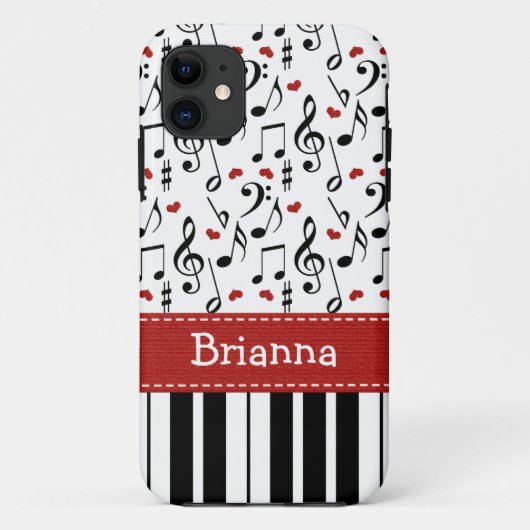 Klavier-Tastatur Case-Mate iPhone Hülle (Rückseite)