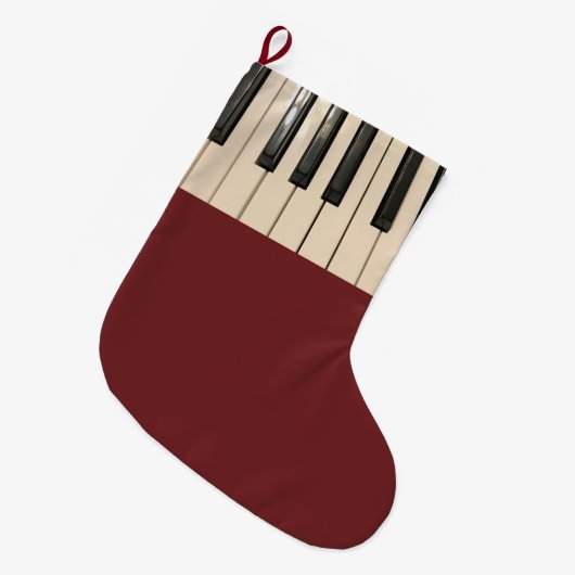 Klavier-Tastatur-Foto Großer Weihnachtsstrumpf (Vorderansicht (hängend))