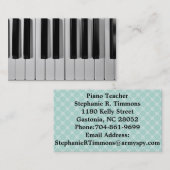 Klavier-Tastatur-Gewohnheits-Visitenkarten Visitenkarte (Vorne/Hinten)