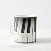 Klavier-Tastatur Kaffeetasse (Vorderseite Links)