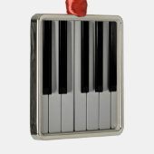 Klavier-Tastatur-kundenspezifische Silbernes Ornament (Rechts)