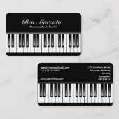 Klavier-Tastatur (Leinen, gerundete Ecke) Visitenkarte (Vorne/Hinten)