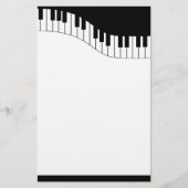 Klavier-Tastatur-Musik-Briefpapier Briefpapier (Vorderseite)