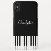 Klavier-Tastatur Schwarzweiss-iPhone XS maximale Case-Mate iPhone Hülle (Rückseite)