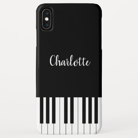 Klavier-Tastatur Schwarzweiss-iPhone XS maximale Case-Mate iPhone Hülle (Rückseite)