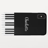 Klavier-Tastatur Schwarzweiss-iPhone XS maximale Case-Mate iPhone Hülle (Rückseite (Horizontal))