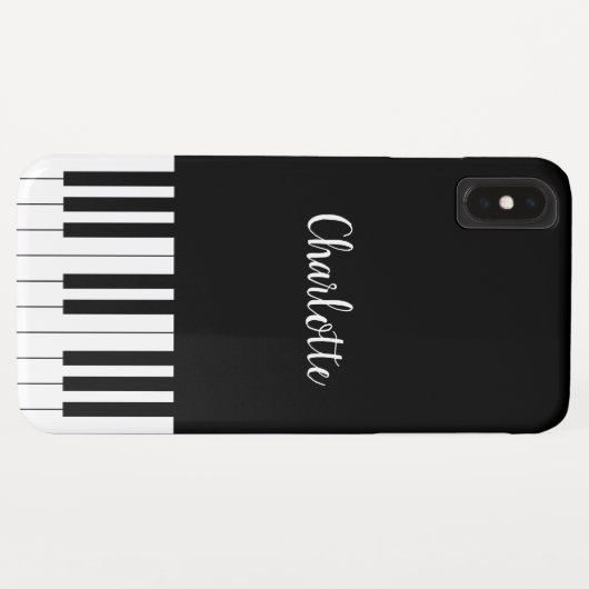 Klavier-Tastatur Schwarzweiss-iPhone XS maximale Case-Mate iPhone Hülle (Rückseite (Horizontal))