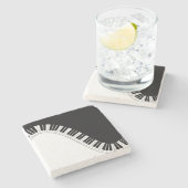 Klavier-Tastatur Steinuntersetzer (Seitenansicht)