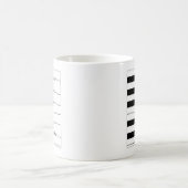 Klavier-Tastatur-Tasse mit Inspirational Zitat Kaffeetasse (Mittel)
