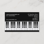 Klavier-Tastatur Visitenkarte (Rückseite)