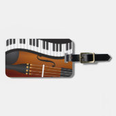 Klavier-Tastaturen gewellter Grenze- und Gepäckanhänger (Vorderseite horizontal)