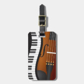 Klavier-Tastaturen gewellter Grenze- und Gepäckanhänger (Vorderseite vertikal)