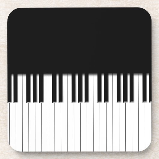 Klavier-Tasten Getränkeuntersetzer (Vorderseite)