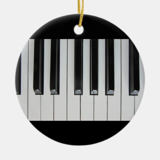 Klavier-Tasten-Musik-Instrument-Musiker cool Keramik Ornament (Vorne)