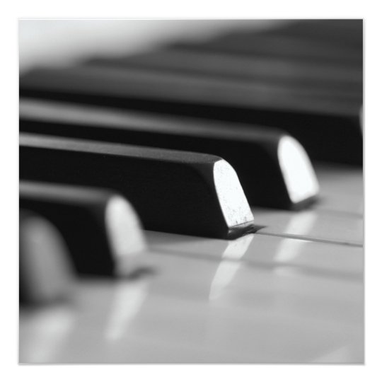 Klavier Tasten Quadratische 13,3 Cm Einladungskarte