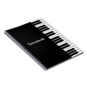 Klavier-Tasten, Schwarzweiss Notizblock (Rechte Seite)