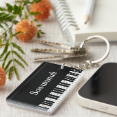 Klavier-Tasten, Schwarzweiss Schlüsselanhänger (Vorderseite rechts)