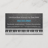 Klavier Teacher Visitenkarte (Rückseite)