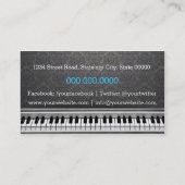Klavier Teacher Visitenkarte (Rückseite)