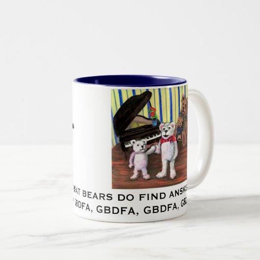 Klavier trägt Tasse für Klavier-Kinder (VorderseiteRechts)