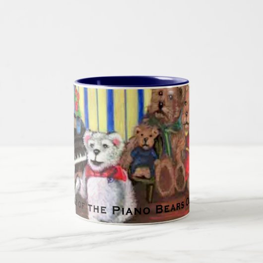 Klavier trägt Verein-Tasse Zweifarbige Tasse (Mittel)