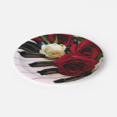 Klavier-u. Rosen-PapierTeller Pappteller (Schrägansicht)