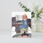 Klavier üben postkarte (Stehend Vorderseite)