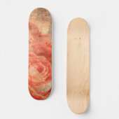 Klavier und Geige mit Musiknoten und Rose Skateboard (Vorderseite)
