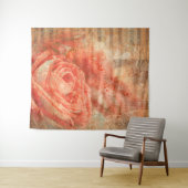 Klavier und Geige mit Musiknoten und Rose Wandteppich (Beispiel (Horizontal))