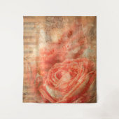 Klavier und Geige mit Musiknoten und Rose Wandteppich (Vorderseite)