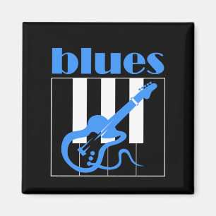 Klavier- und Gitarren-Blues Magnet