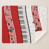 Klavier und Musik zeichnen rote Sherpa-Decke Sherpadecke (Vorderseite (Horizontal))