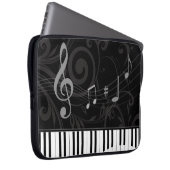 Klavier und musikalische Bemerkungen Laptopschutzhülle (Vorne Rechts)