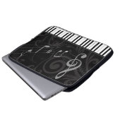 Klavier und musikalische Bemerkungen Laptopschutzhülle (Vorne Knopf)