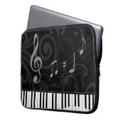 Klavier und musikalische Bemerkungen Laptopschutzhülle (Vorderseite Links)