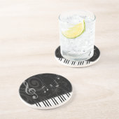 Klavier und musikalische Bemerkungen Sandstein Untersetzer (Seite)